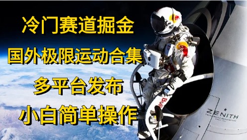 冷门赛道掘金，极限运动合集，多平台发布，小白简单操作-沃创网