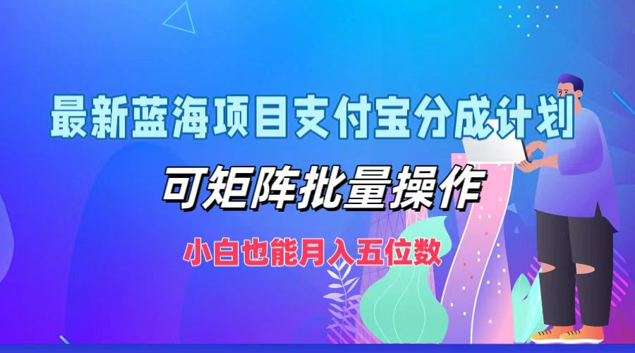 最新蓝海项目支付宝分成计划，小白也能月入五位数，可矩阵批量操作-沃创网