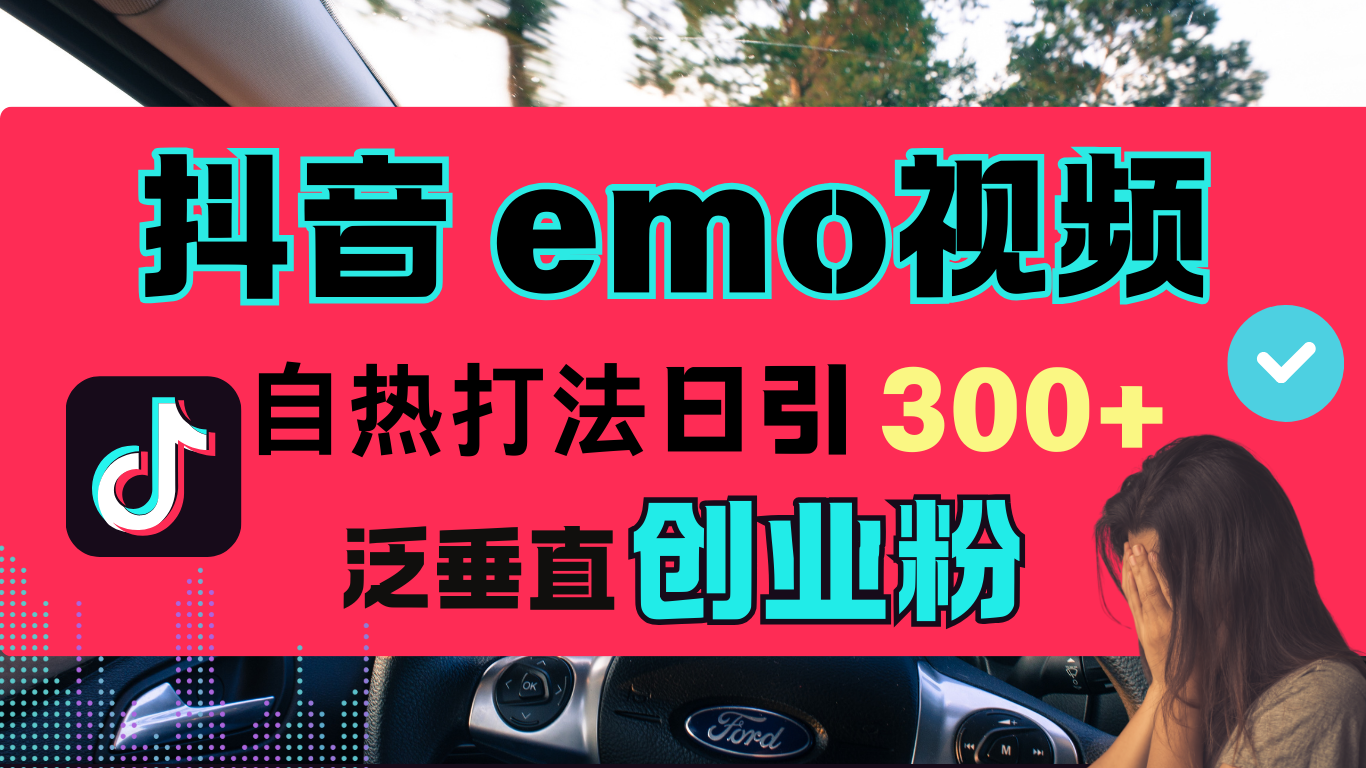 抖音“EMO视频”自热流打法，日引300+泛垂直创业粉-沃创网