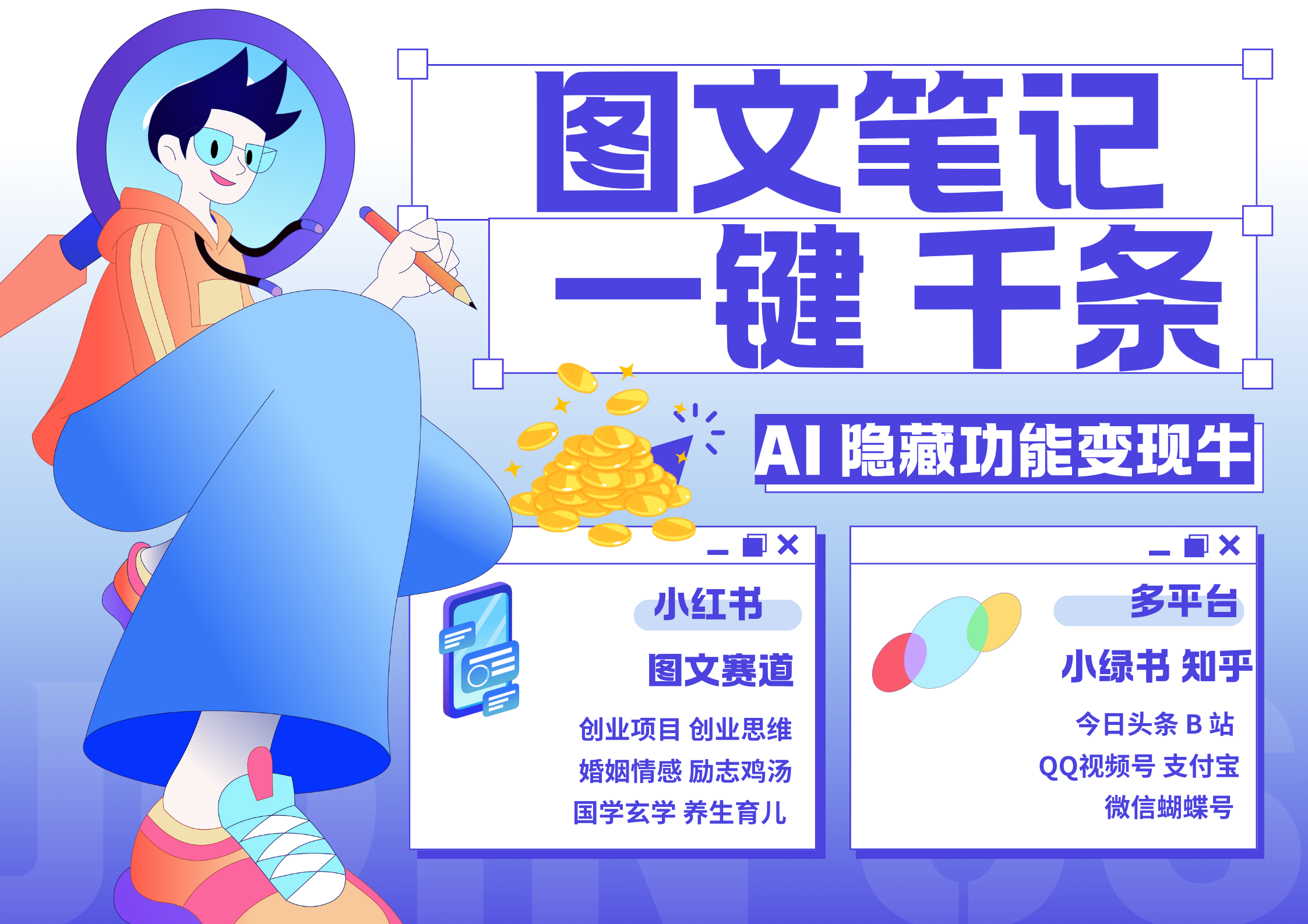 小红书小绿书 秒生图文一键千条 轻松变现3W+-沃创网