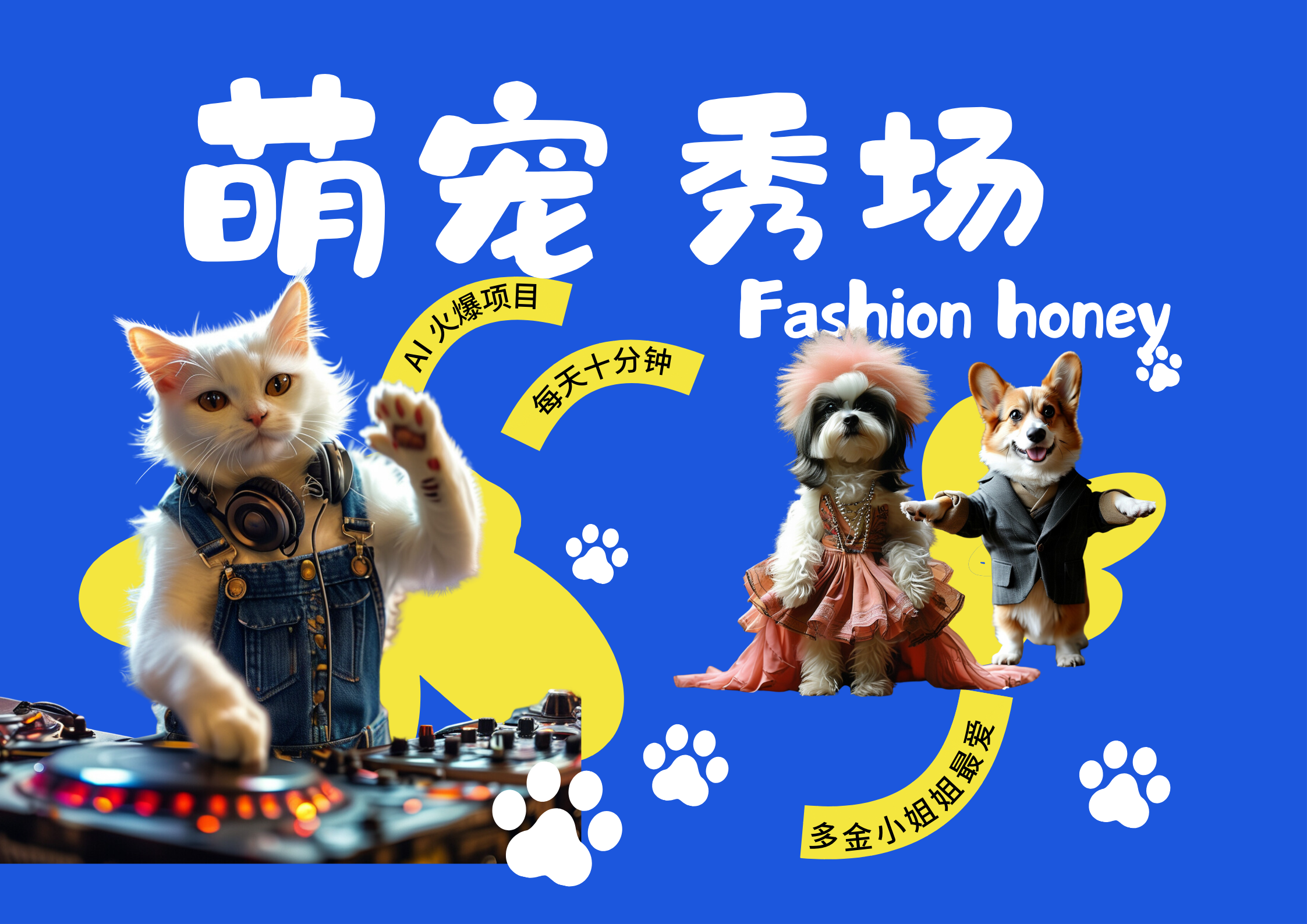 酷飒动物跳舞走秀  时尚喵FASHION汪 多金小姐姐最爱的 轻松月入破万-沃创网