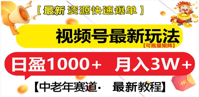 视频号独家玩法，老年养生赛道，无脑搬运爆款视频，日入1000+-沃创网