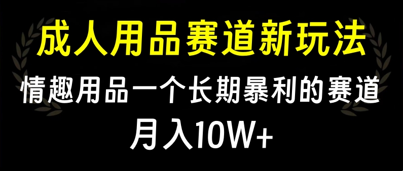 大人用品赛道新玩法，情趣用品一个长期暴利的赛道，月入10W+-沃创网