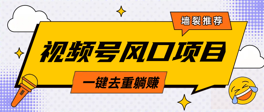 视频号风口蓝海项目，中老年人的流量密码，简单无脑，一键去重，轻松月入过万-沃创网