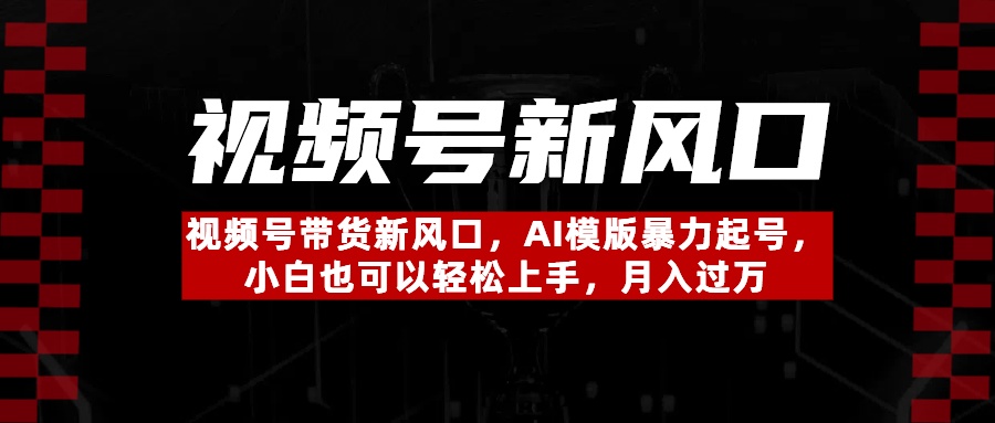视频号带货新风口，AI模版暴力起号，小白也可以轻松上手，月入过万-沃创网