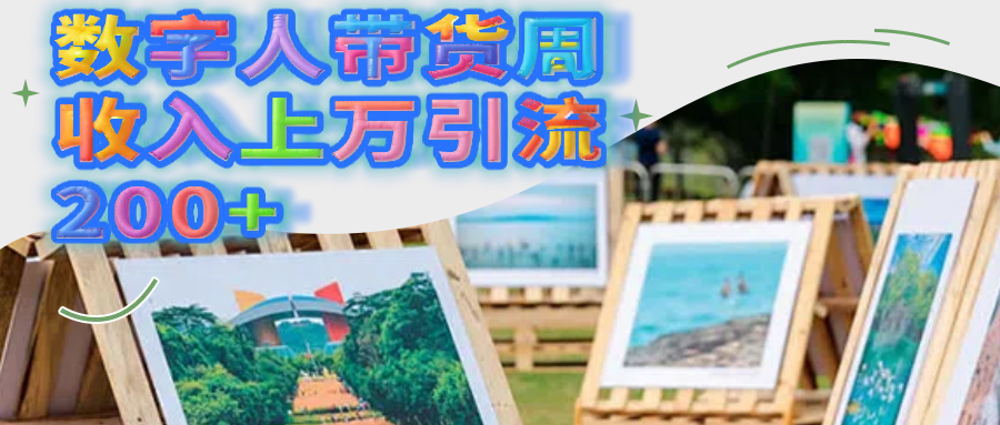数字人带货周收入上万引流200+-沃创网