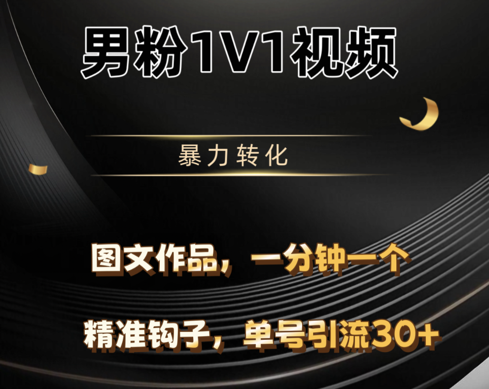 男粉1V1视频，硬改摄像头，高客单暴力转化，单日600+-沃创网