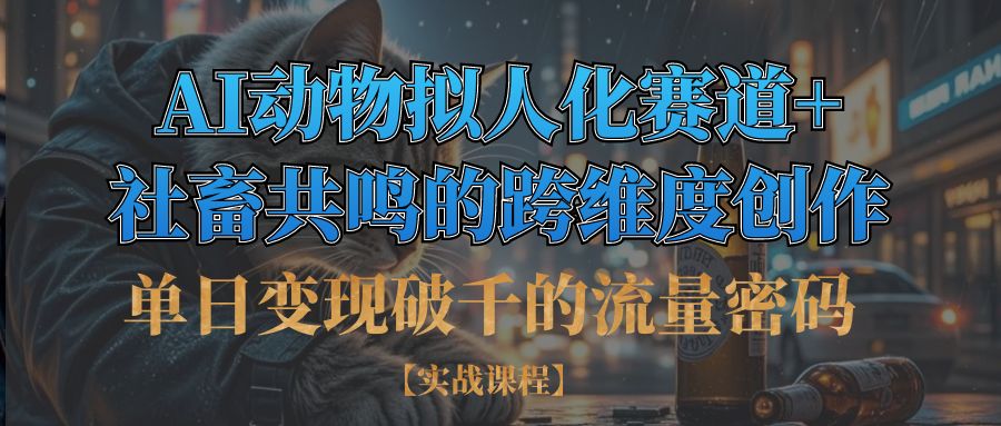 单日变现破千的流量密码,AI动物拟人化赛道+社畜共鸣的跨维度创作-沃创网