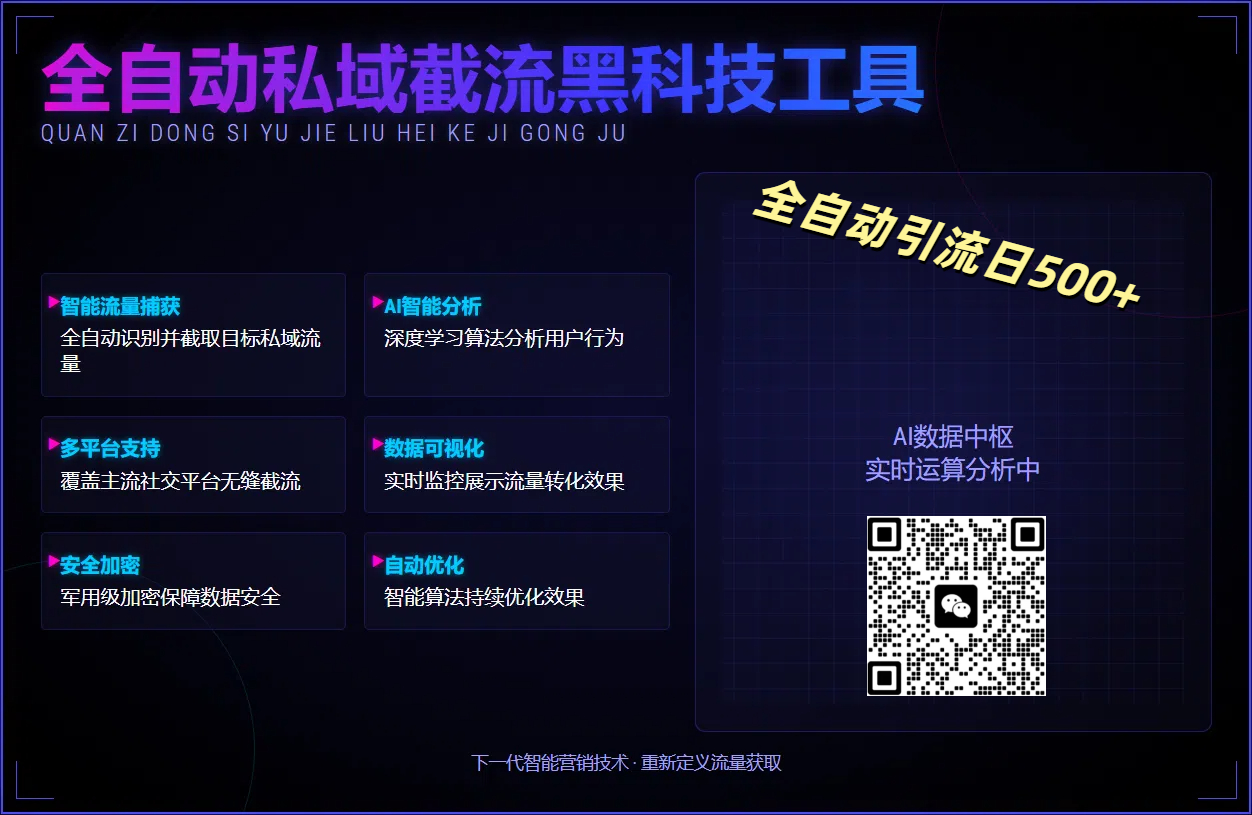 全自动私域截流黑科技工具——全自动引流日500+-沃创网