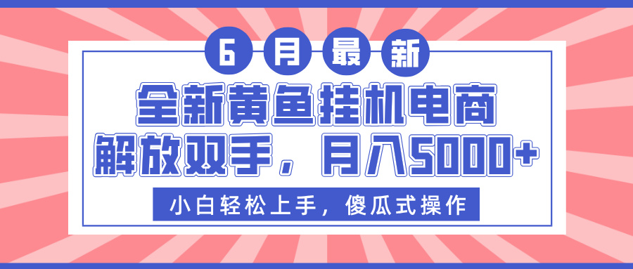 全新黄鱼挂机电商，解放双手，月入5000+-沃创网