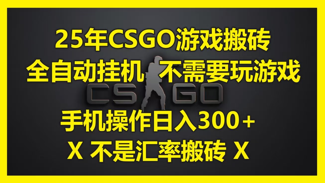 25年CSGO游戏搬砖，全自动挂机，不需要玩游戏，手机操作日入300+。(不是汇率搬砖)-沃创网