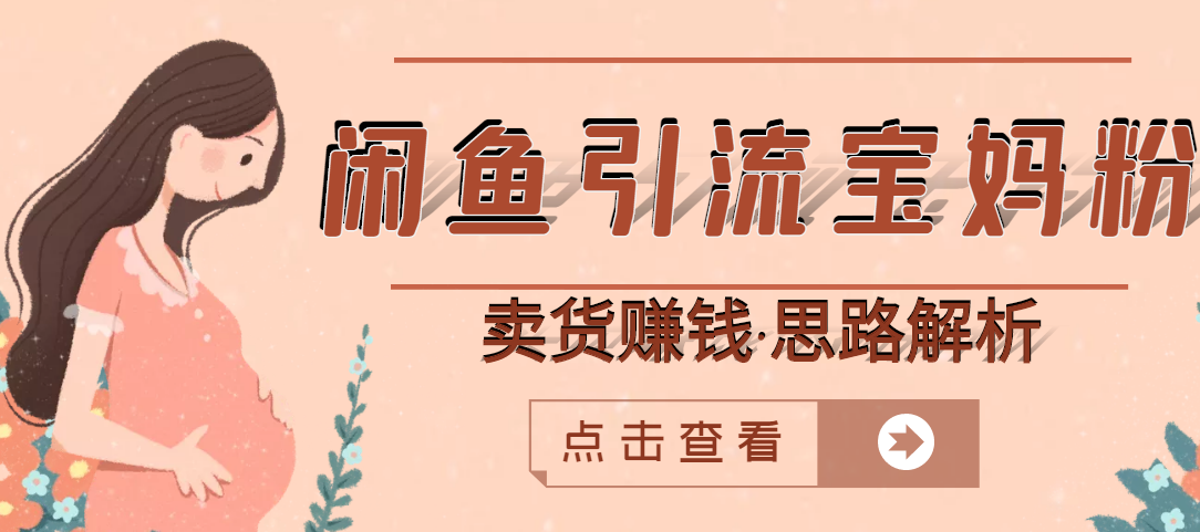 【副业项目3271期】月赚4000的闲鱼赚钱项目实操教程 （通过闲鱼引流宝妈粉卖货的副业项目）-沃创网