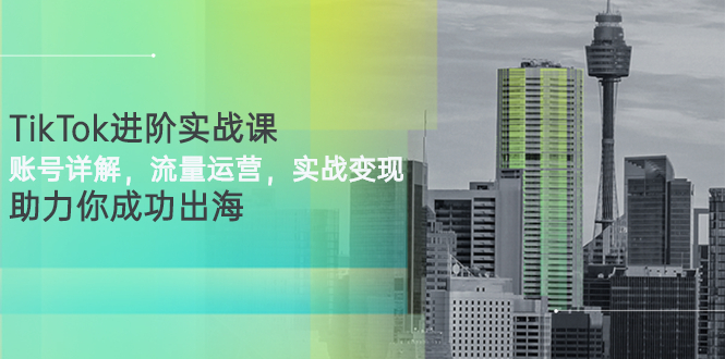 【副业项目3307期】TikTok进阶实战课：账号详解+流量运营+实战变现(tiktok怎么运营)-沃创网