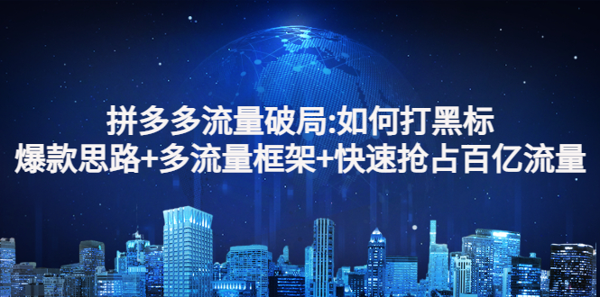 【副业项目3326期】拼多多快速抢占百亿流量的爆款思路（拼多多如何打黑标）-沃创网