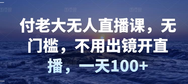 【副业项目3383期】日赚100的无人直播课（不露脸直播怎么赚钱）-沃创网