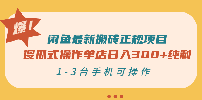 【副业项目3413期】闲鱼最新搬砖正规赚钱项目（手机上赚钱的副业）-沃创网