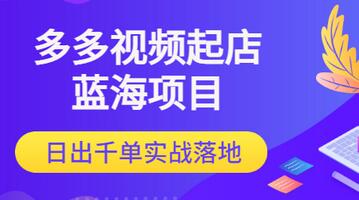 【副业项目3607期】多多视频如何起店带货（拼多多蓝海项目）-沃创网