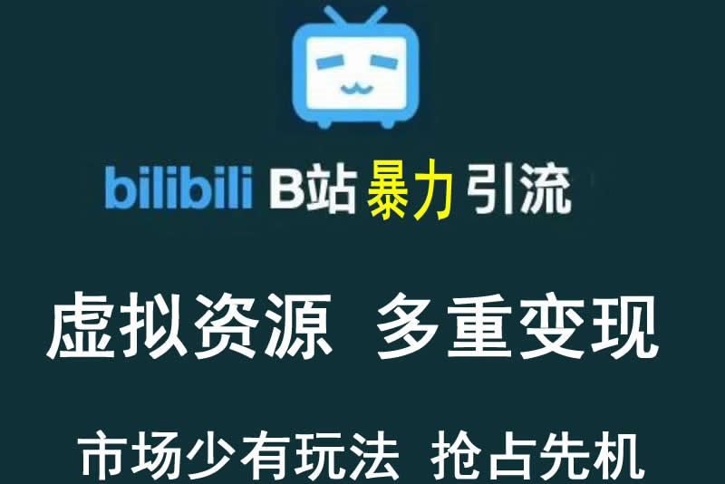 【副业项目3871期】虚拟资源引流方案：B站暴力引流 ，多重变现法-沃创网