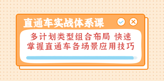 【副业项目3910期】直通车实战体系课：多计划类型组合布局，快速掌握直通车各场景应用技巧-沃创网