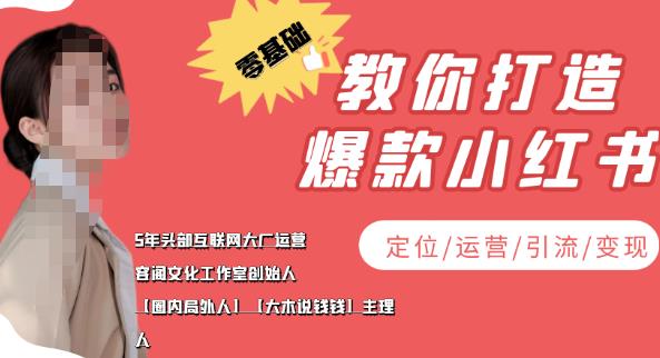 【副业项目4052期】小红书自媒体怎么做，零基础教你打造爆款小红书（定位/运营/引流/变现）-沃创网