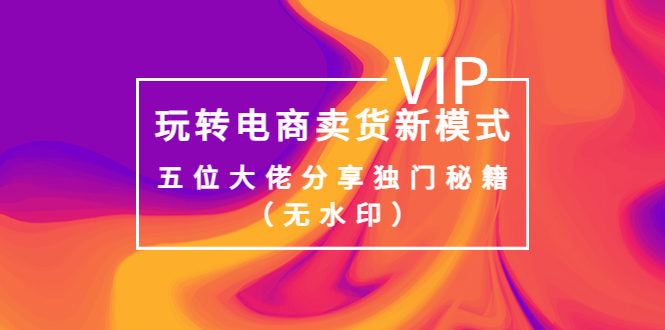 【副业项目4064期】玩转电商卖货新模式，五位大佬分享独门秘籍（无水印）-沃创网