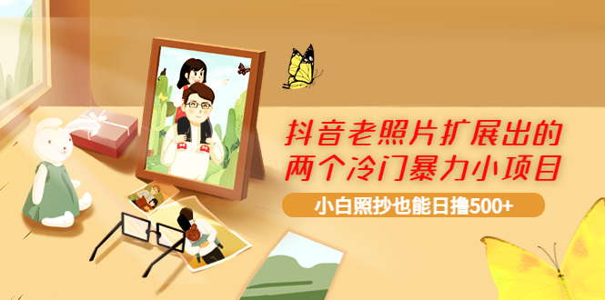 【副业项目4087期】抖音老照片扩展出的两个冷门暴力小项目，小白照抄也能日赚500+-沃创网