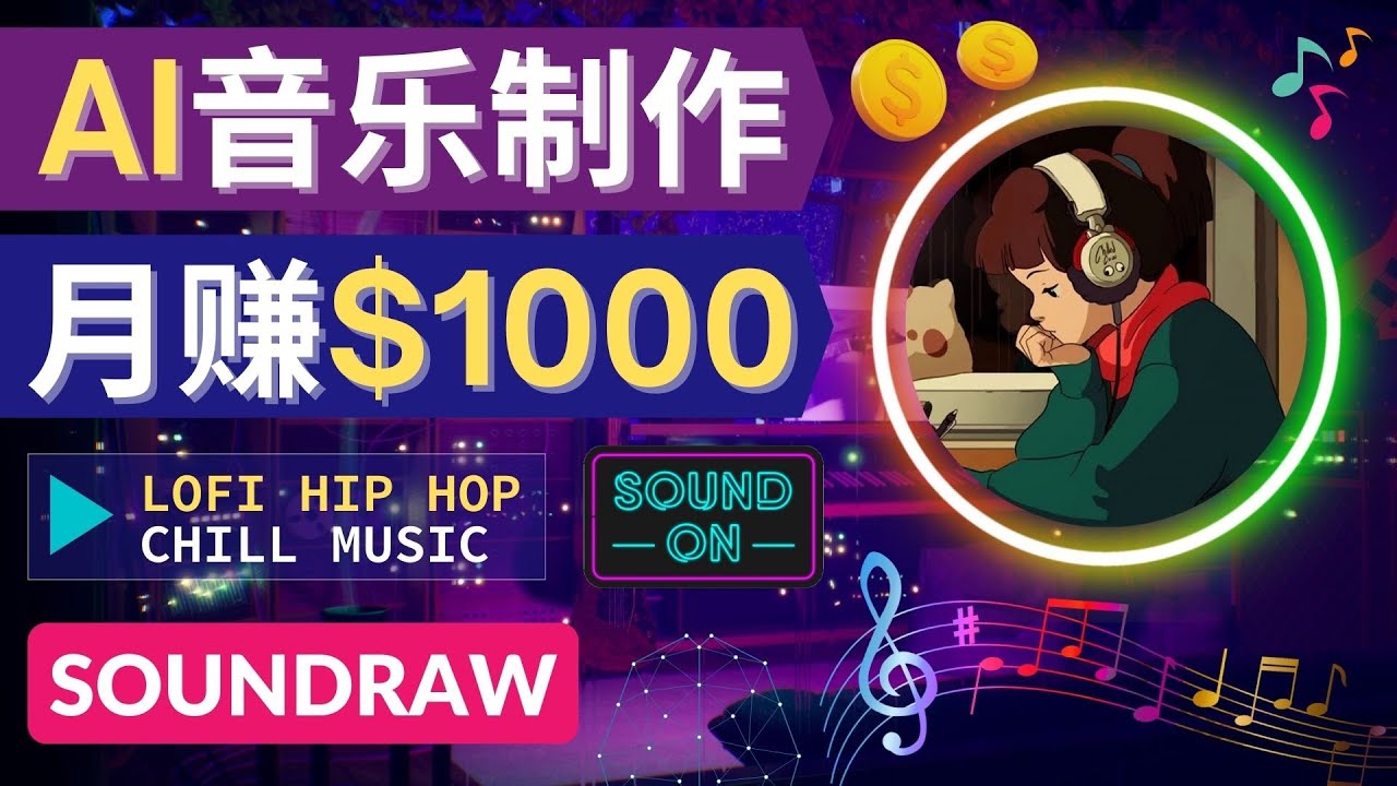 【副业项目4535期】无需任何音乐基础： 使用AI软件制作Lofi Hip Hop Chill Music 月赚1000美元-沃创网