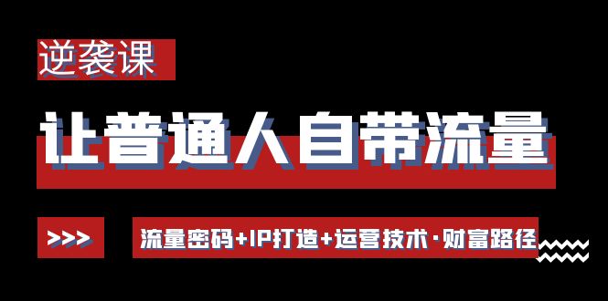 【副业项目4534期】让普通人自带流量的逆袭课：流量密码+IP打造+运营技术·财富路径-沃创网