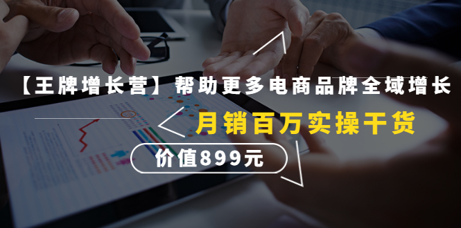 【副业项目4547期】【王牌增长营】帮助更多电商品牌全域增长，月销百万实操干货，价值899元-沃创网