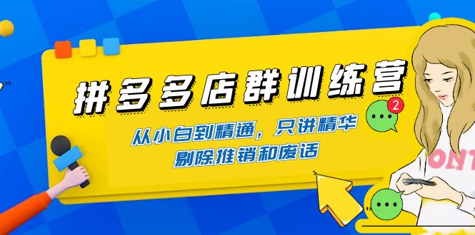 【副业项目4593期】98K电商学院·拼多多店群培训课，0基础也能学，从入门到精通-价值2499元-沃创网