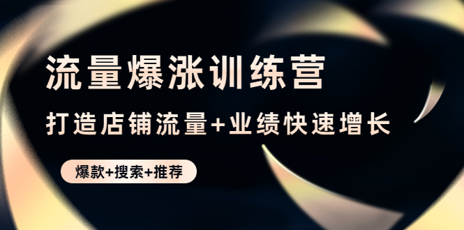 【副业项目4741期】流量爆涨训练营：打造店铺流量+业绩快速增长 (爆款+搜索+推荐)-沃创网