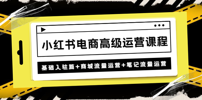 【副业项目4879期】小红书电商高级运营课程：基础入驻篇+商城流量运营+笔记流量运营-沃创网