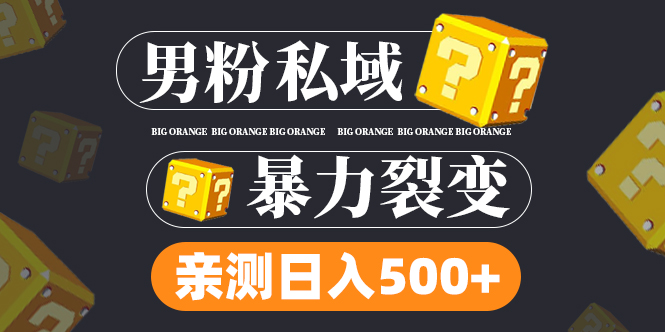 【副业项目5085期】男粉私域项目：亲测男粉裂变日入500+-沃创网