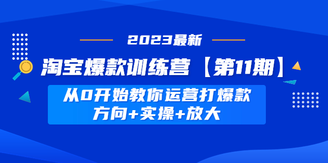【副业项目5005期】淘宝爆款训练营【第11期】 从0开始教你运营打爆款，方向+实操+放大-沃创网