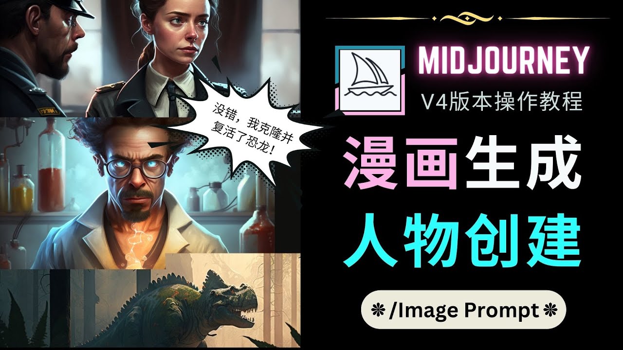 【副业项目5096期】Midjourney V4版本操作教程：2个简单参数，完成漫画生成，人物创建-沃创网
