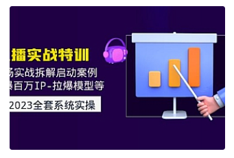 【副业项目5012期】2023直播实战：现场实战拆解启动案例 引爆百万IP-拉爆模型等-沃创网