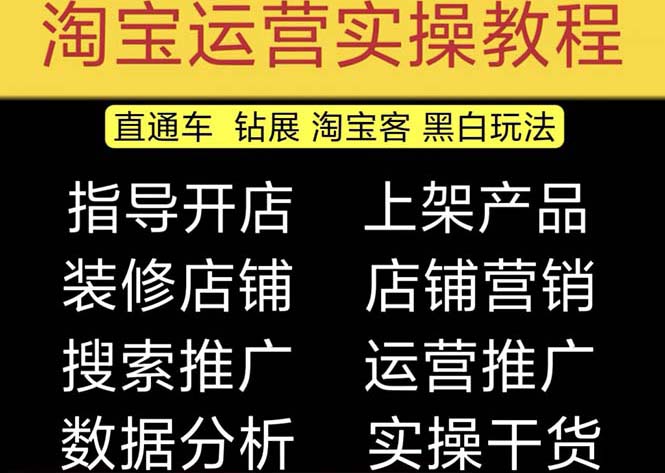 【副业项目5247期】2023淘宝开店教程0基础到高级全套视频网店电商运营培训教学课程（2月更新）-沃创网