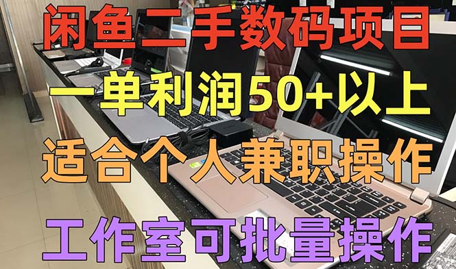 【副业项目5404期】闲鱼二手数码项目，个人副业低保收入一单50+以上，工作室批量放大操作-沃创网