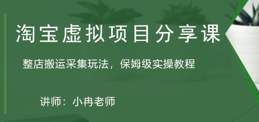 【副业项目5253期】淘宝虚拟整店搬运采集玩法分享课：整店搬运采集玩法，保姆级实操教程-沃创网