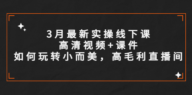 【副业项目5675期】3月最新实操线下课高清视频+课件，如何玩转小而美，高毛利直播间-沃创网