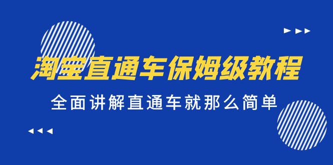 【副业项目5451期】淘宝直通车保姆级教程，全面讲解直通车就那么简单！-沃创网