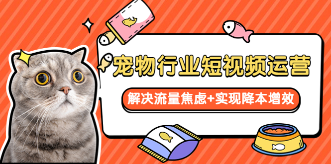 【副业项目5947期】宠物/行业短视频运营 流量增长的一层窗户纸 解决流量焦虑+实现降本增效-沃创网