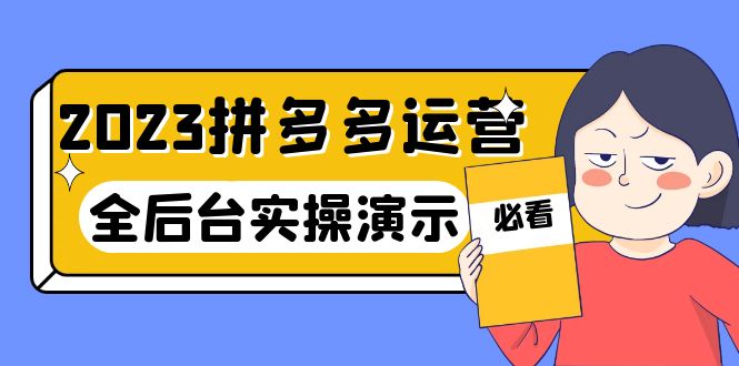【副业项目6185期】2023拼多多·运营：14节干货实战课，拒绝-口嗨，全后台实操演示-沃创网