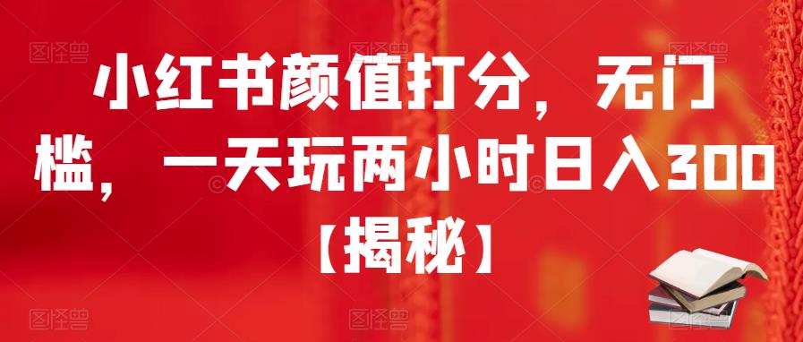 【副业项目6209期】小红书颜值打分，无门槛，一天玩两小时日入300+【揭秘】-沃创网