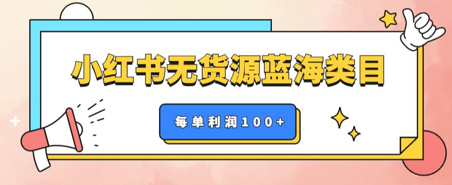 【副业项目6222期】小红书无货源做蓝海类目【每单利润50-200+】，单月轻松过万【揭秘】-沃创网