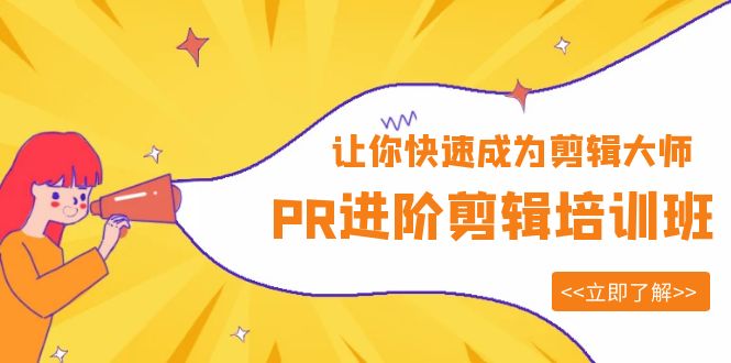 【副业项目6160期】PR进阶剪辑培训班，让你快速成为剪辑大师 12节视频课程+素材！-沃创网