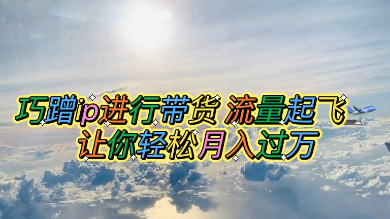 【副业项目6027期】巧蹭ip进行带货，流量起飞，让你轻松月入过万【脚本+素材】-沃创网