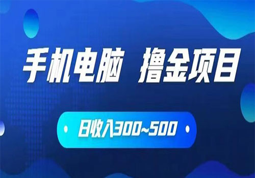 【副业项目6065期】2023手机和电脑都可以撸金的项目，日收入300~500【揭秘】-沃创网