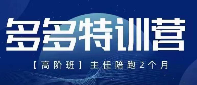 【副业项目6086期】纪主任·5月最新多多特训营高阶班，玩法落地实操，多多全掌握-沃创网