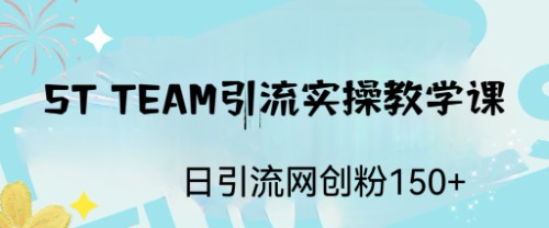 【副业项目6745期】ST TEAM引流实操课，日引流网创粉100+-沃创网